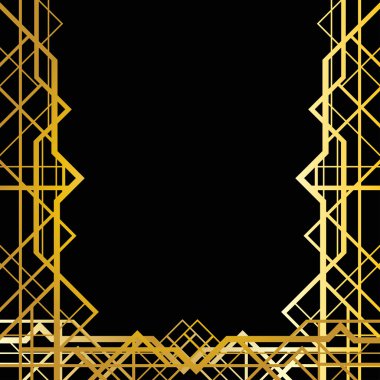 Art deco geometrik desen