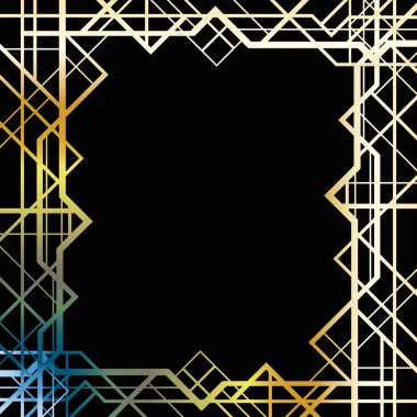 Art deco geometrik desen