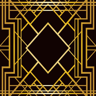 Art deco geometrik desen
