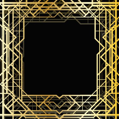 Art deco geometrik desen