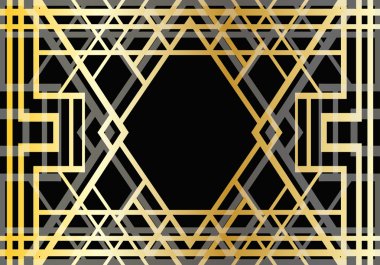 Art deco geometrik desen