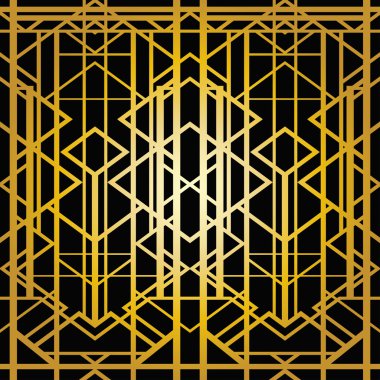 Art deco geometrik desen