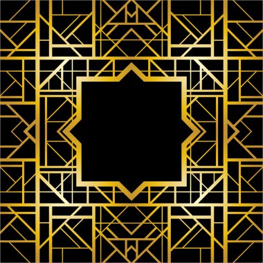 Art deco geometrik desen