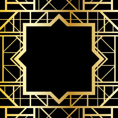 Art deco geometrik desen
