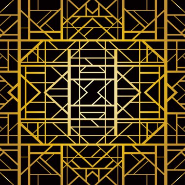 Art deco geometrik desen