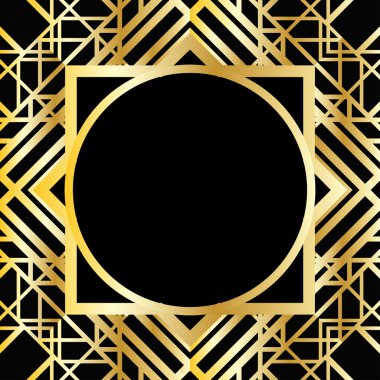 Art deco geometrik desen