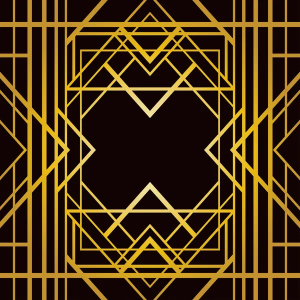 Art deco geometrische patroon — Stockvector