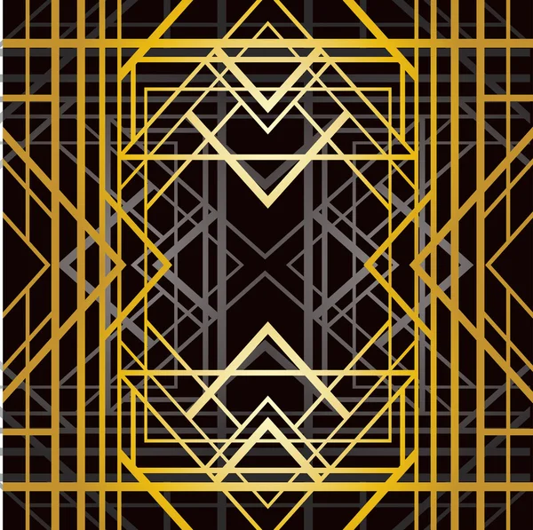 Art deco geometrische patroon — Stockvector