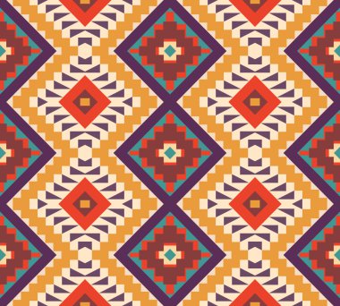 Colorful aztec pattern clipart