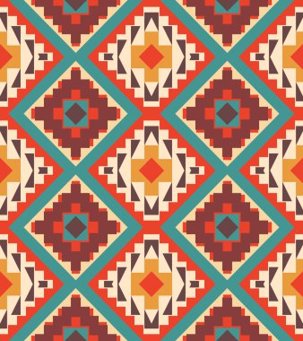renkli Aztek desen