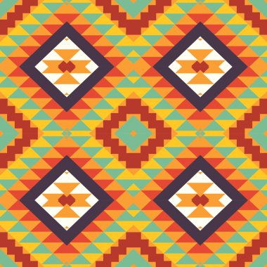 renkli Aztek desen