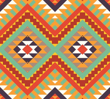 renkli Aztek desen
