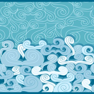 Dalga çizilmiş desen