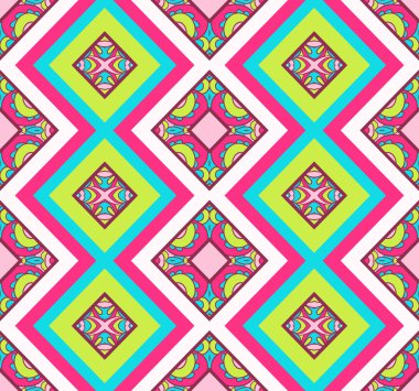 renkli zig zag deseni