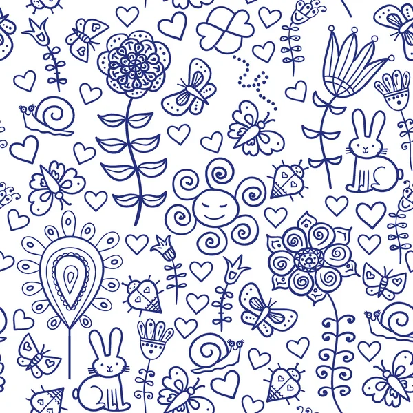 Motif floral sans couture coloré — Image vectorielle