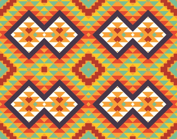 Fargerik aztec-mønster – stockvektor