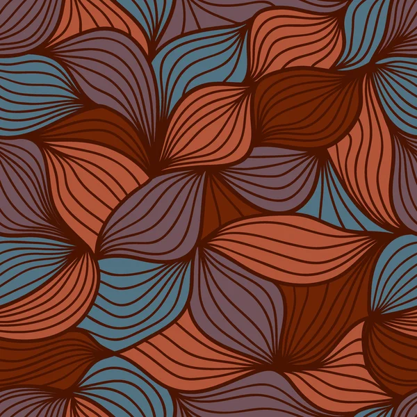 波のパターンの手描き — ストックベクタ