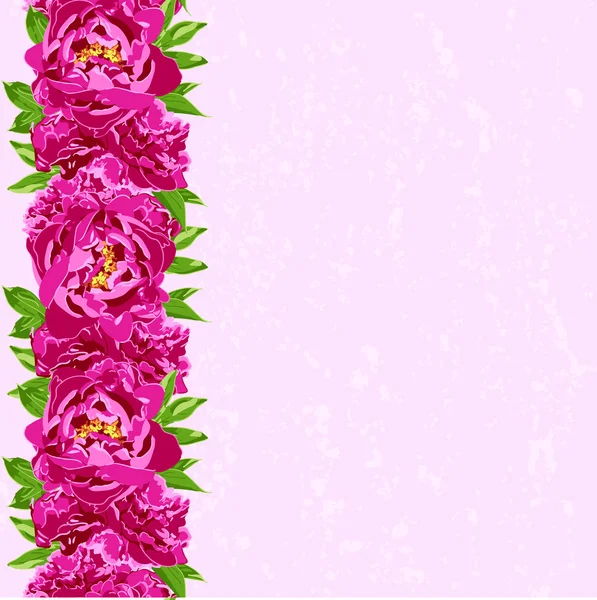 Postal con patrón de flores — Archivo Imágenes Vectoriales