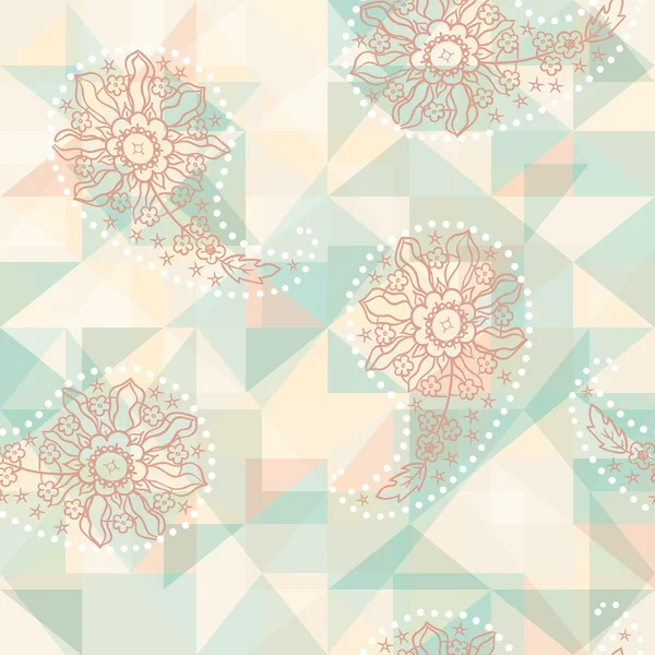Abstraktes Muster auf geometrischem Hintergrund — Stockvektor