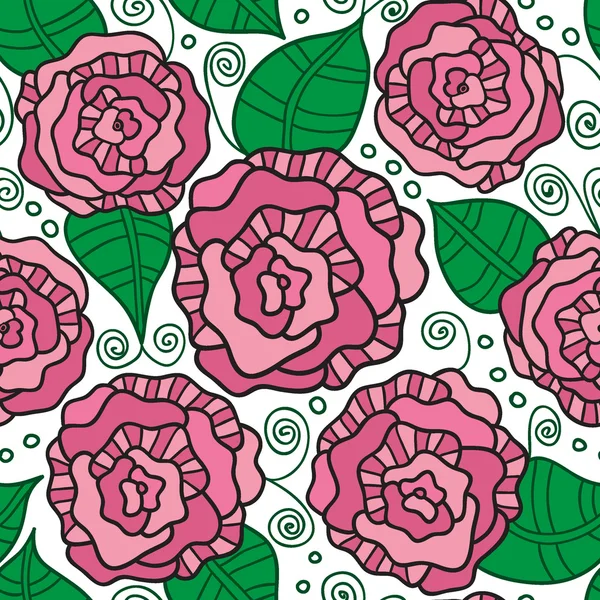 Patrón de rosas — Vector de stock