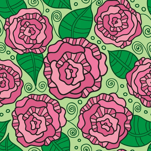 Patrón de rosas — Vector de stock