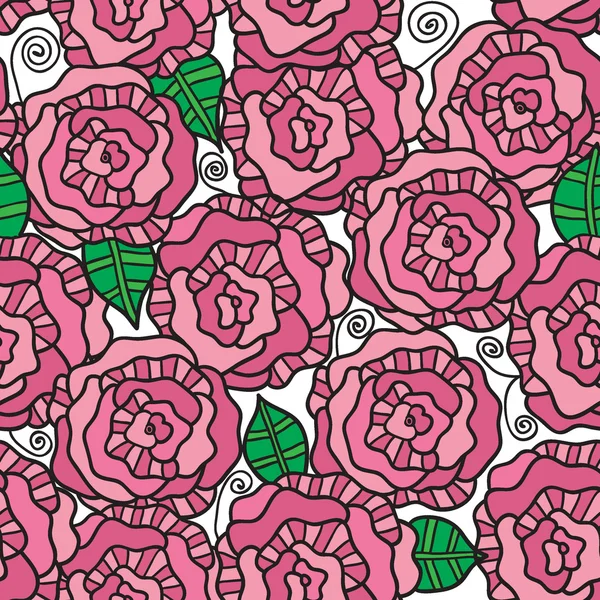 Patrón de rosas — Vector de stock