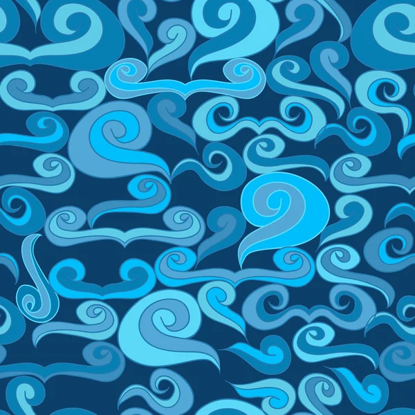 Wellenmuster von Hand gezeichnet — Stockvektor