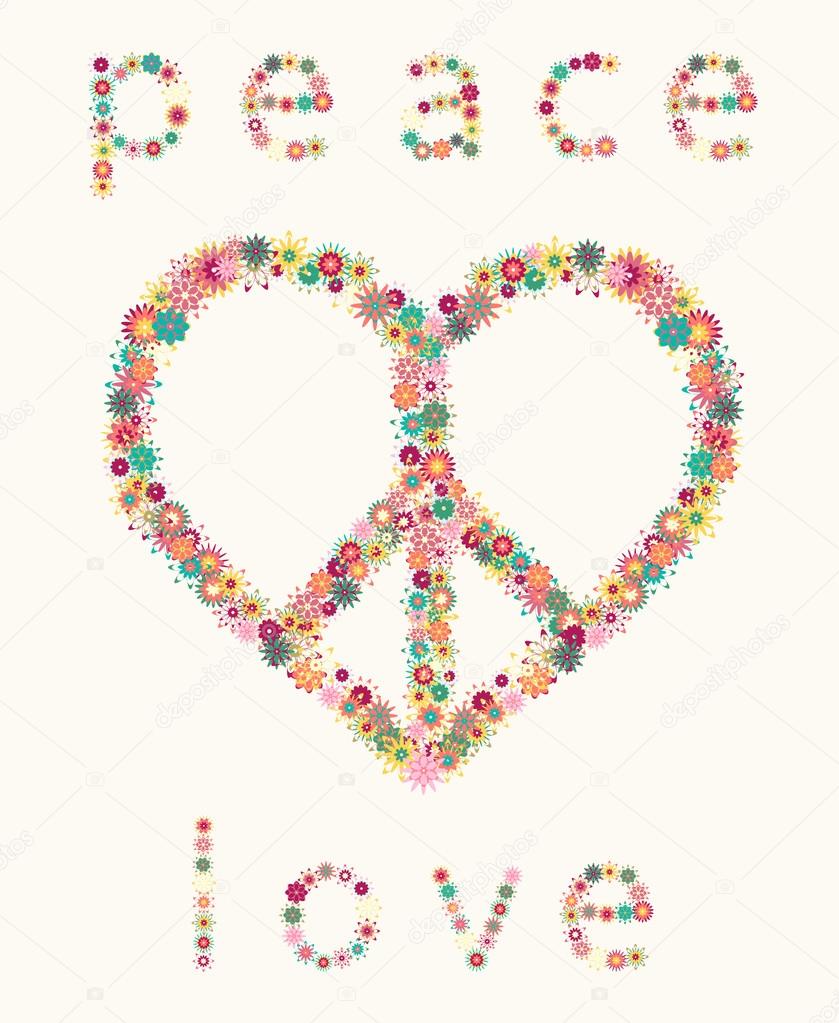 Heart and Pacific from floral letters