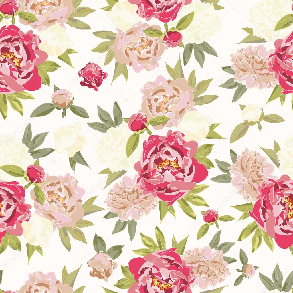 Vintage pattern with floral ornament