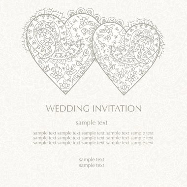 Düğün davetiyesi.