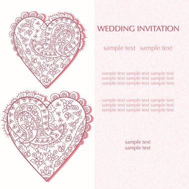 Düğün davetiyesi.