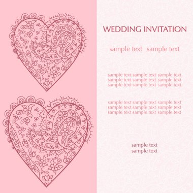 Düğün davetiyesi.