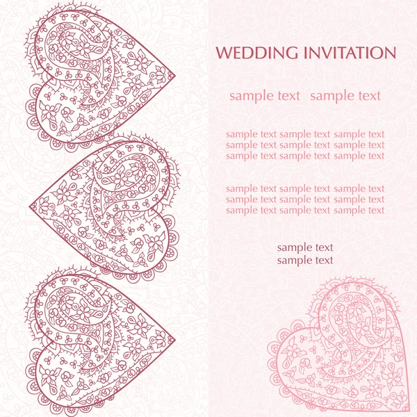 Wedding invitation card — Stock Vector