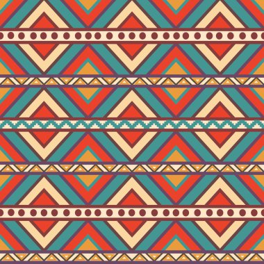 kesintisiz renkli Aztek desen