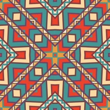 kesintisiz renkli Aztek desen