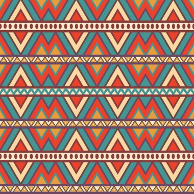 kesintisiz renkli Aztek desen