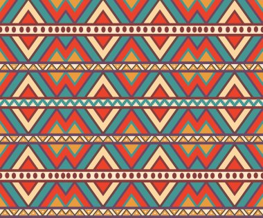 kesintisiz renkli Aztek desen