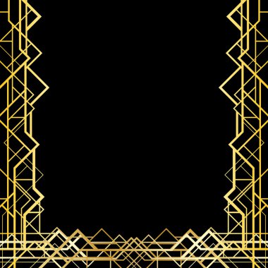 Art deco geometrik çerçeve (1920 's style)