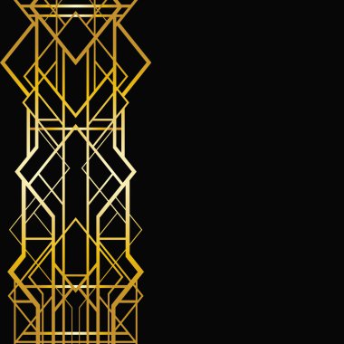 Art deco geometrik çerçeve (1920 's style)