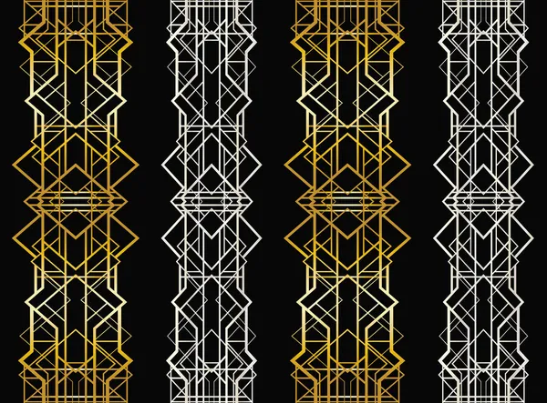 아트 데코 기하학적 구조 (1920 년대 스타일) — 스톡 벡터