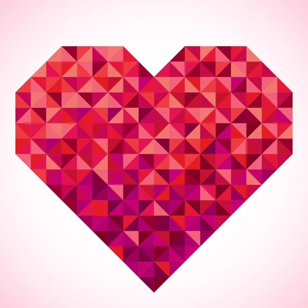 Heart in geometric style — Stock Vector