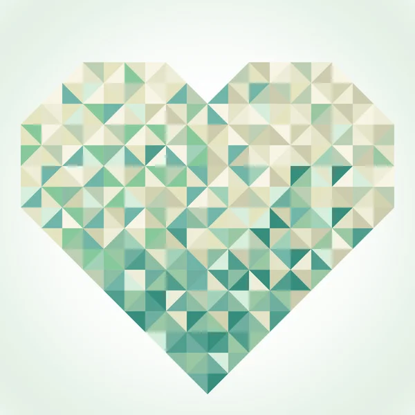 Corazón en estilo geométrico — Archivo Imágenes Vectoriales