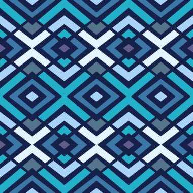 Dikişsiz vektör geometrik rhombus renk desen arka plan