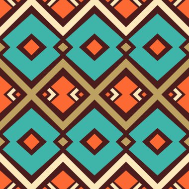 Dikişsiz vektör geometrik rhombus renk desen arka plan
