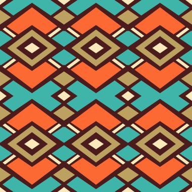 Dikişsiz vektör geometrik rhombus renk desen arka plan