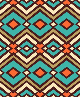 Dikişsiz vektör geometrik rhombus renk desen arka plan