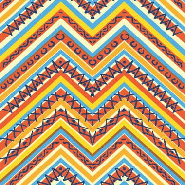 kesintisiz renkli Aztek desen