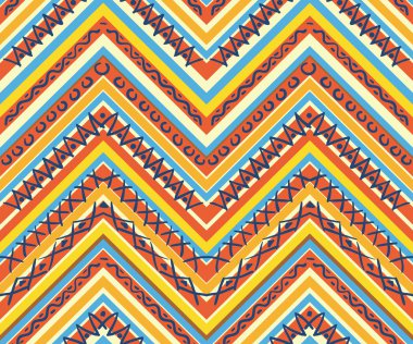 kesintisiz renkli Aztek desen