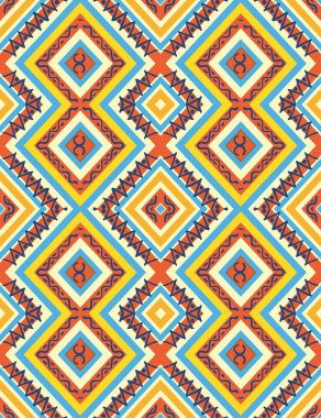kesintisiz renkli Aztek desen