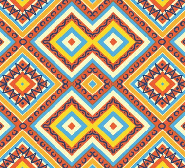kesintisiz renkli Aztek desen